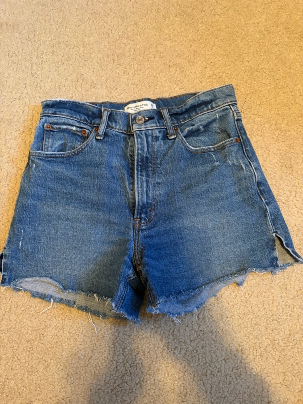 Abercrombie & Fitch Denim Cutoff Shorts in Blue